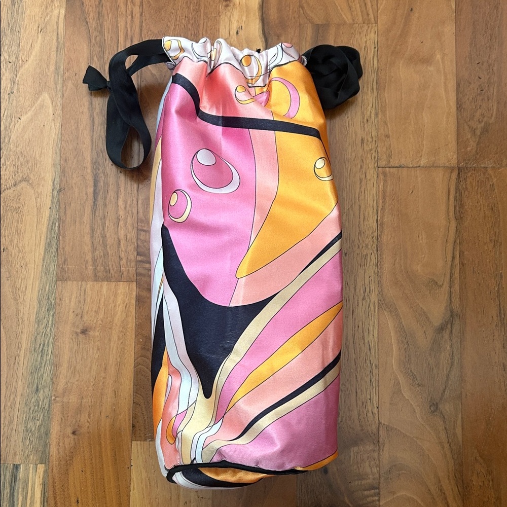Emilio Pucci Pink and Orange Patterned Bag - wine or champagne holder